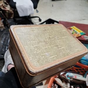 Vintage tweed thermos lunch box